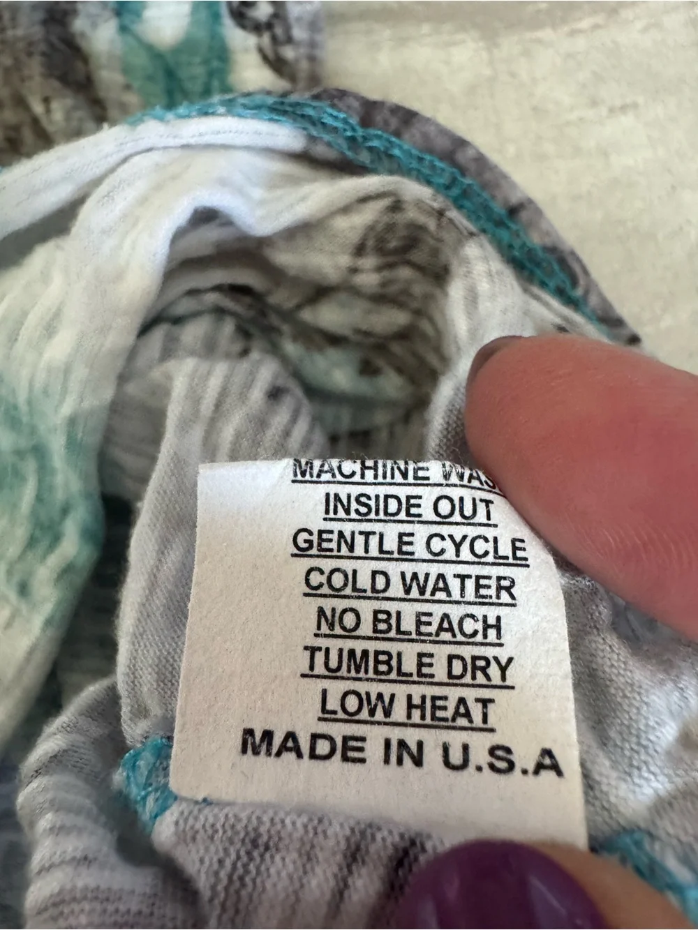David Cline M Chain Print Rhinestone Button Down Shirt Turquoise Gray USA